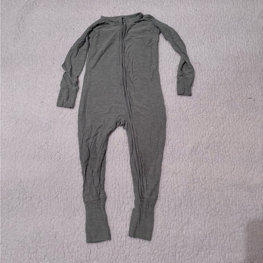 Little Sleepies Heather Sage Green Zippy - 18-24M